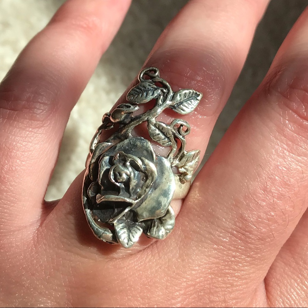 Sterling Silver Rose Ring